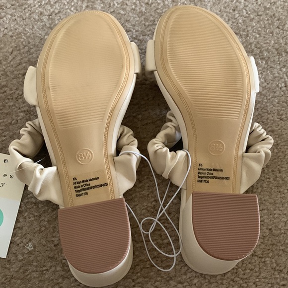 A New Day | Wanda Ruched Block Heeled Sandals - Cream - Picture 5 of 12